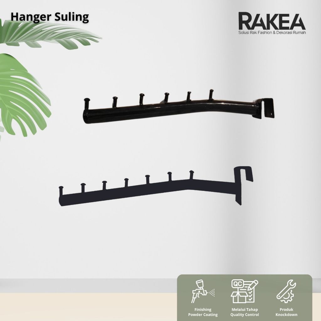HANGER SULING - SULING GAWANG / GANTUNGAN BAJU 6 TITIK - RAKEA