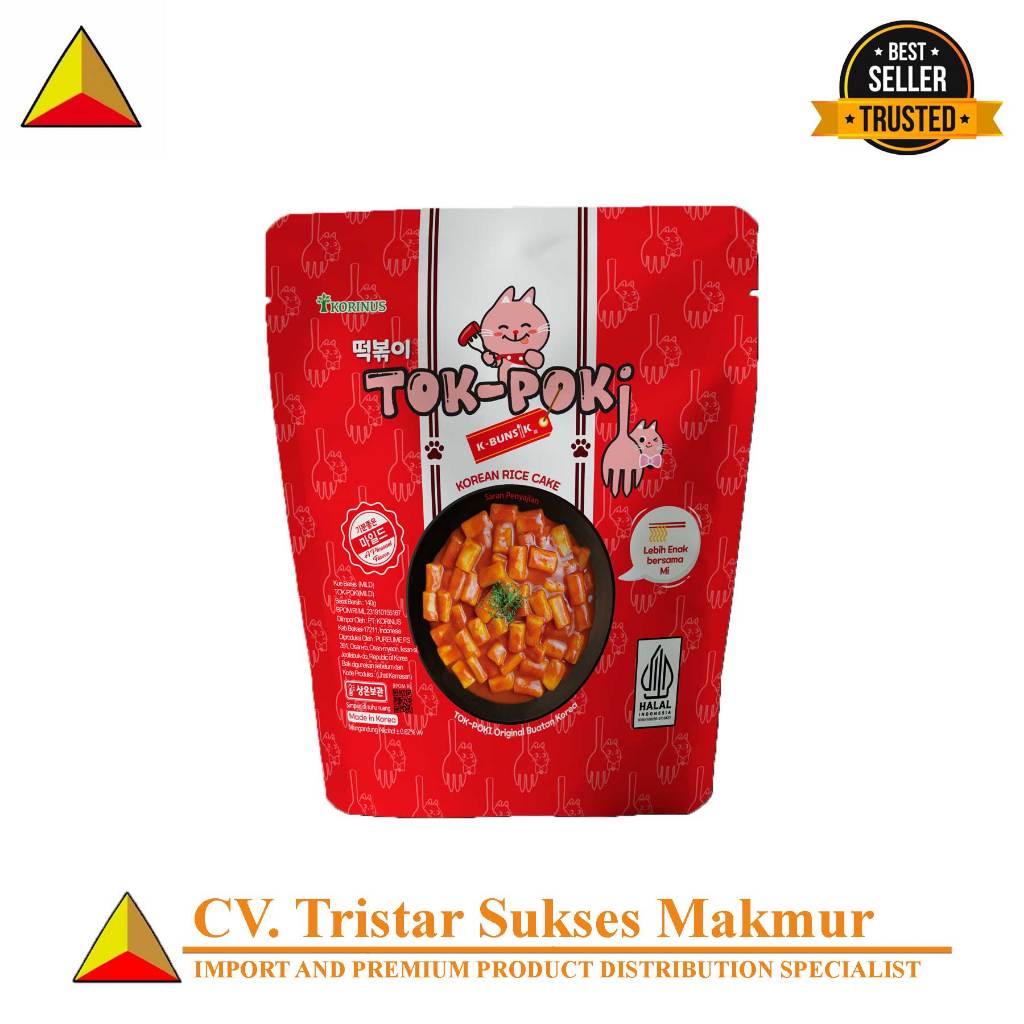 

K-BUNSIK Tokpoki / Tteokbokki Mild Halal – Korean Street Food Pedas Manis Ringan