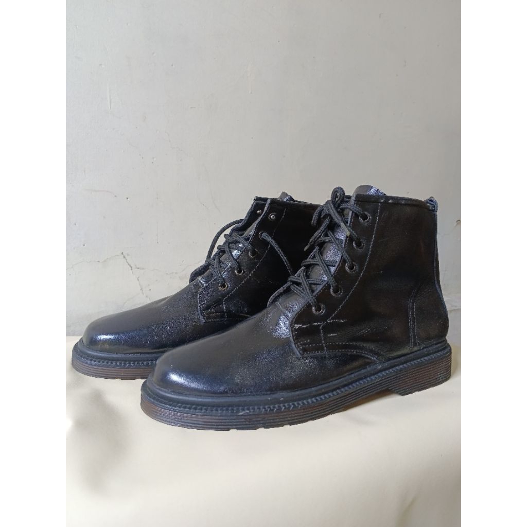 OBRAL Sepatu boots pria formal sepatu kulit sapi leather shoes sepatu kulit magetan