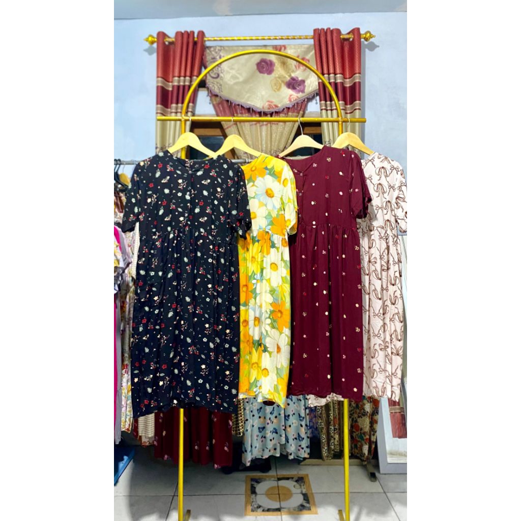 daster ruffle dada rayon