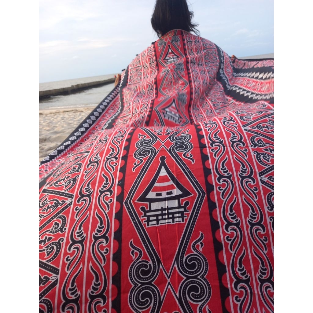 Blanket kain pantai motif gorga batak kode G -  01