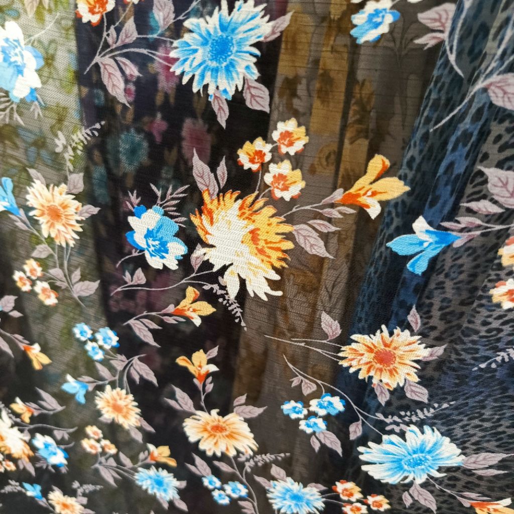 Kain sifon silky - kain sifon polos - kain sifon yoryu - kain sifon crinkle - kain sifon motif - kai