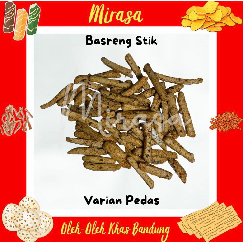 

Basreng Stik Pedas| Kemasan Berat 250g, 500g, & 1KG.