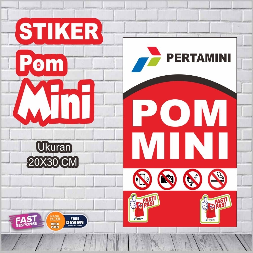 

Stiker Pom mini Ukuran 20x30 cm