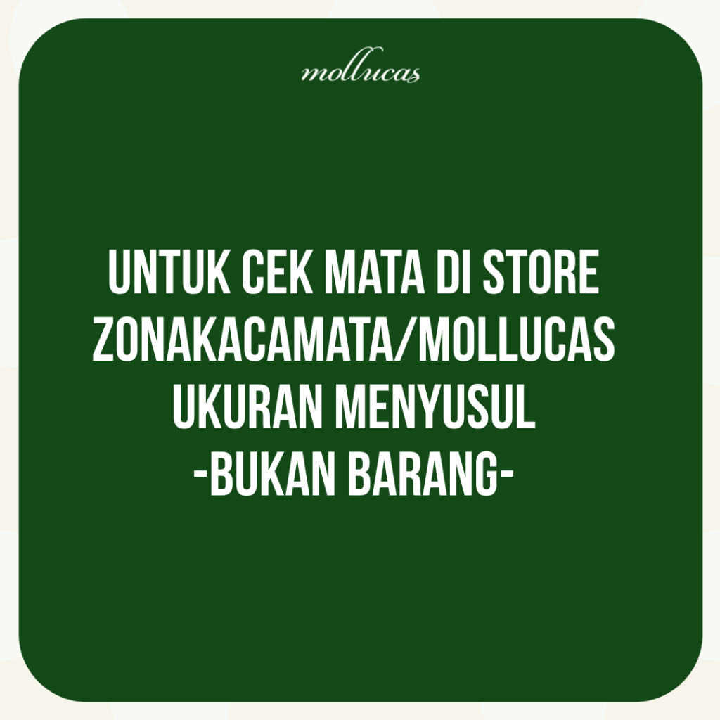 Mollucas - Product Pre Order Kacamata dan Lensa