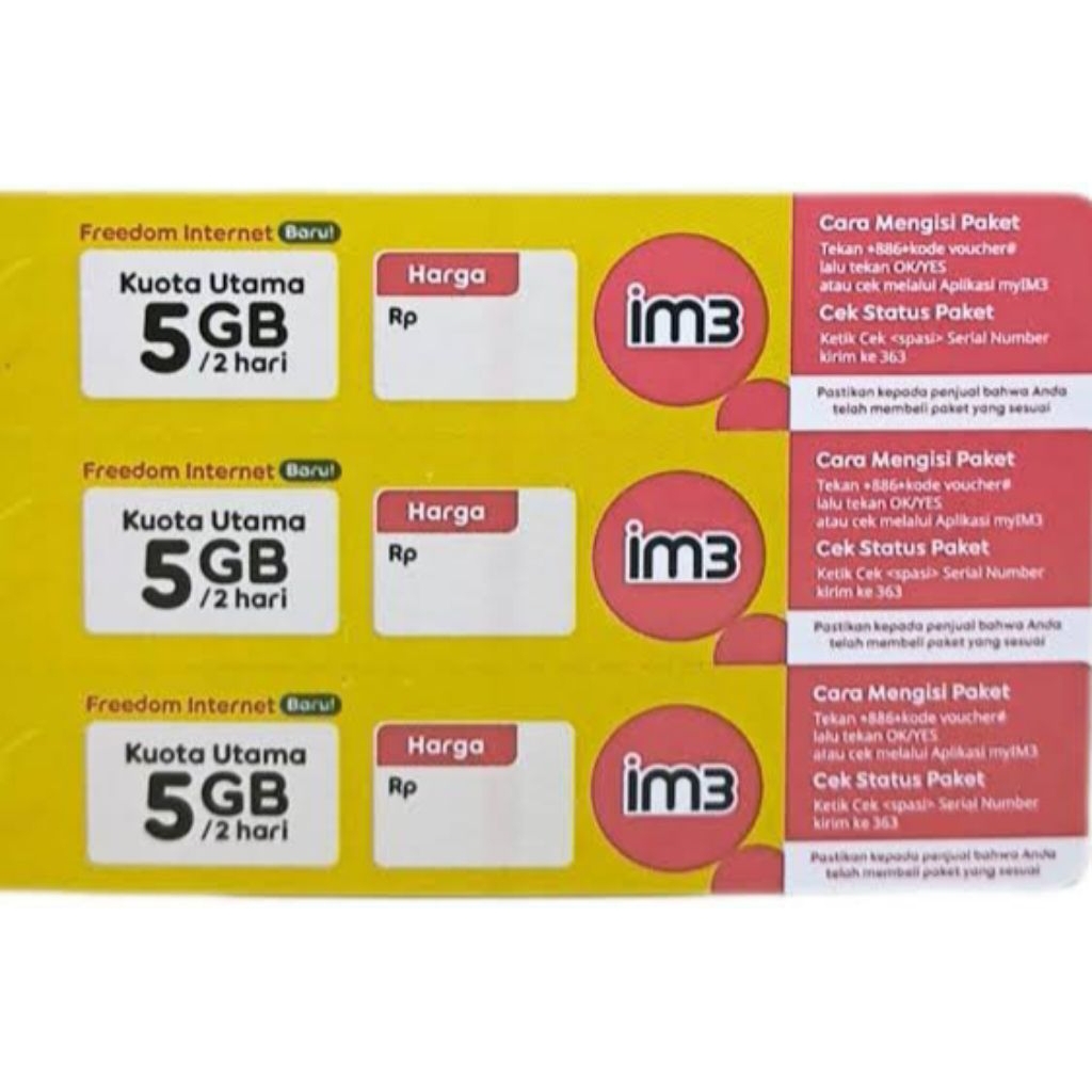 Voucher Im3 5GB