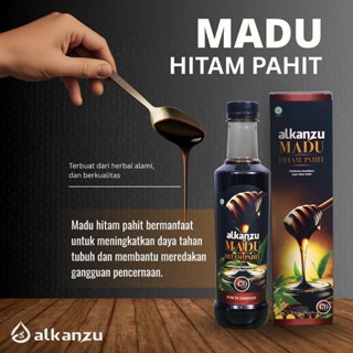 

Alkanzu Madu Hitam Pahit Plus Daun Insuline Propolis 470gr