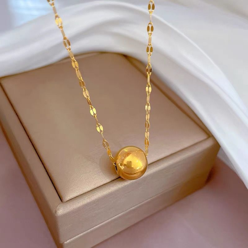 K325 Kalung Titanium Premium Wanita Lapis Emas 18 KGP