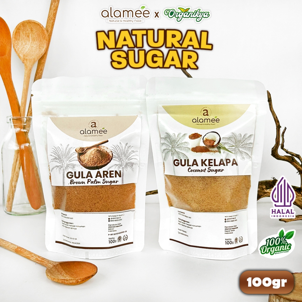 

Gula Semut Kelapa Aren Organik Bubuk Coconut Sugar Powder Natural Organik Organic 100gr organikya