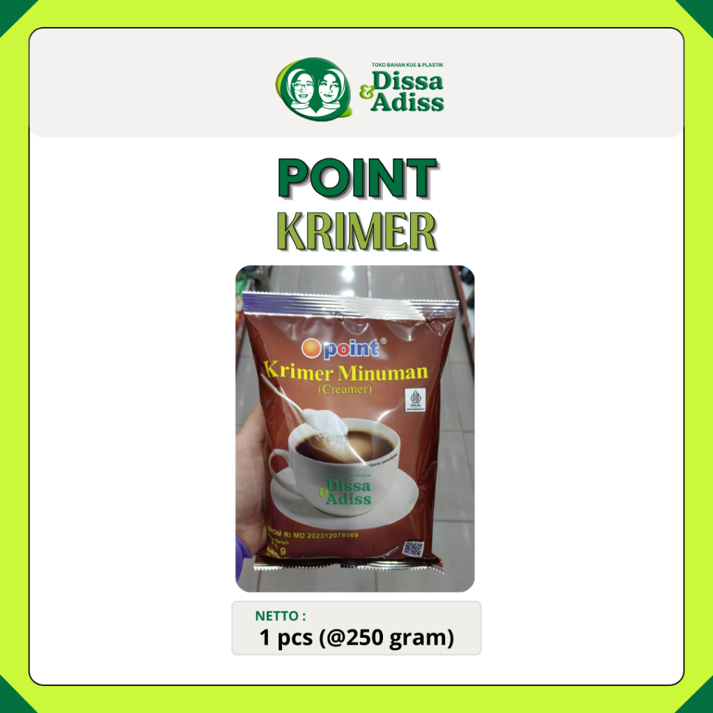 

Point Creamer 250gr - Krimer Minuman - Bubuk Krimer / Bubuk Creamer Point | Tobaqdissa