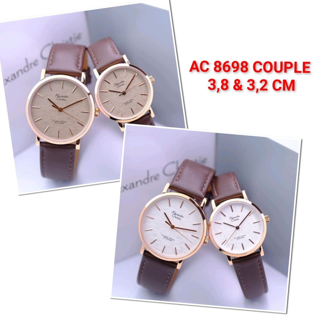 JAM TANGAN COUPLE ALEXANDER CRISTIE AC 8698 KACA SAPPHIRE ALEXANDRE CHRISTIE COUPLE AC8698