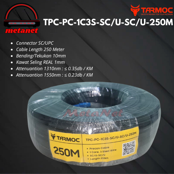 Kabel Precon FO SC 250 M Preconnectorized Dropcore 250 Meter