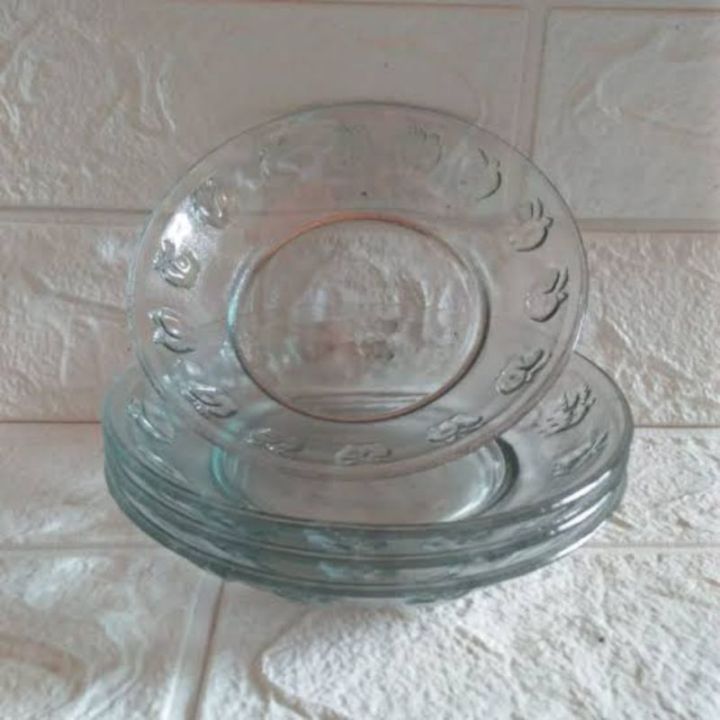 Lepek Kaca Motif Apel 6 Pcs Lepek Kaca Bening