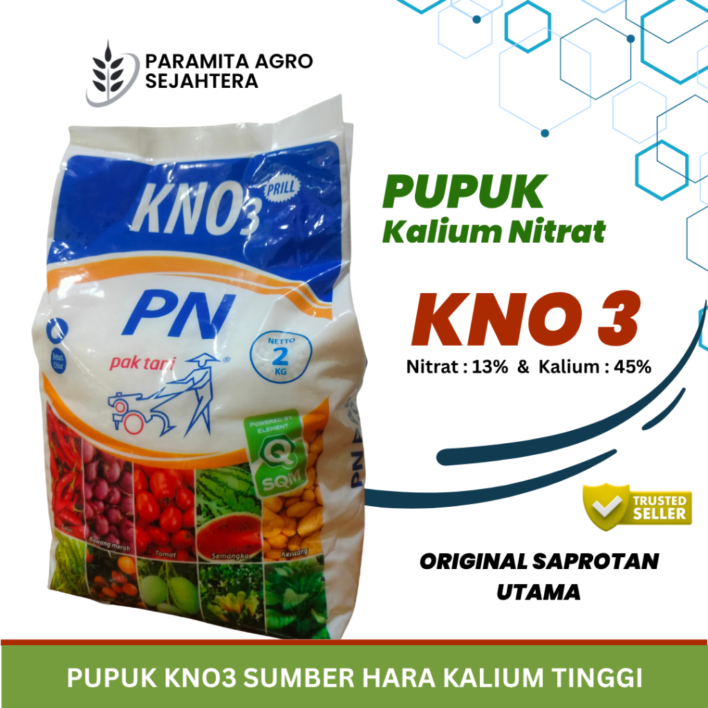 PUPUK PN PRILL KNO3 PUTIH PAK TANI ORIGINAL / KNO3 PRILL PAK TANI