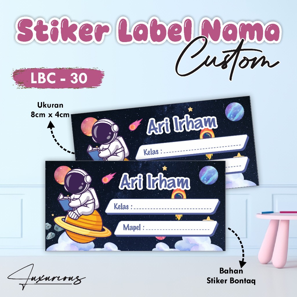 

CETAK STIKER LABEL BUKU CUSTOM - STIKER CUSTOM NAMA FULL COLOUR LBC