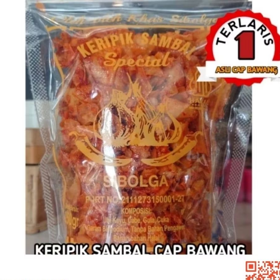 

Keripik Sambal Sibolga Cap Bawang isi 250 Gram Khusus Order minimal 1 Pcs