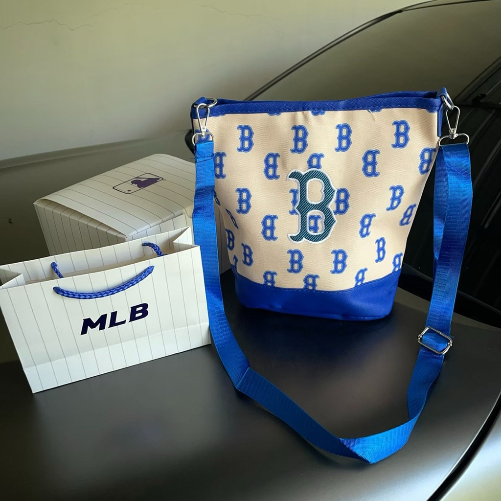 NY MLB KOREA B BLUE LOGO BUCKET TOTEBAG