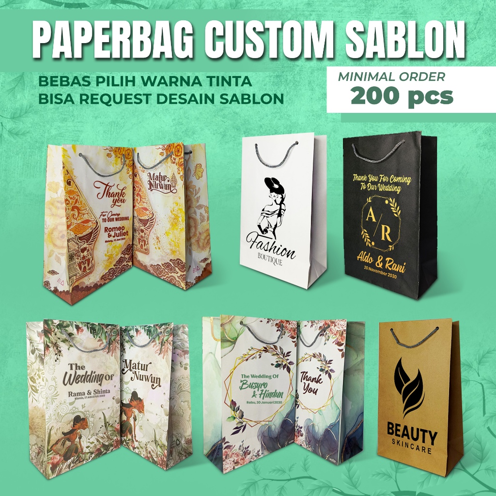 

Grosir Paper Bag Sablon ( wafer, R5, R6 ) bijian
