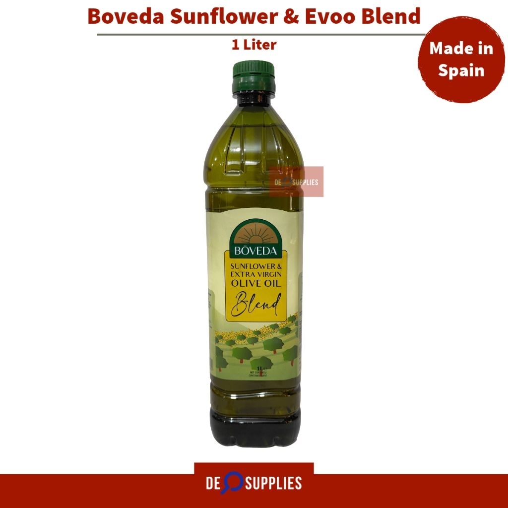 

Boveda Sunflower & Extra Virgin Olive Oil Blend 1L - Minyak Sunflower and EVOO Spain