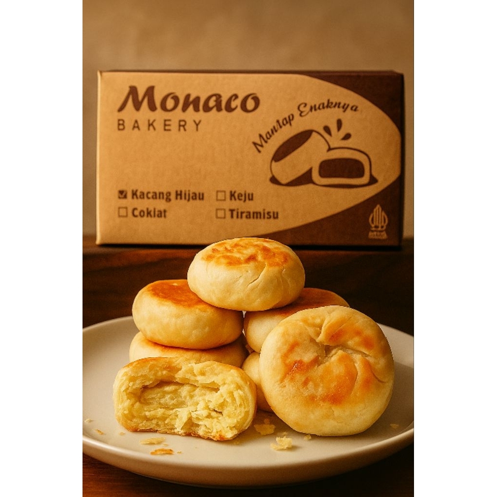

KUE PIA PREMIUM Monaco Bakery – Kue Pia Lembut Isi Melimpah, Oleh-Oleh Khas Jogja Halal