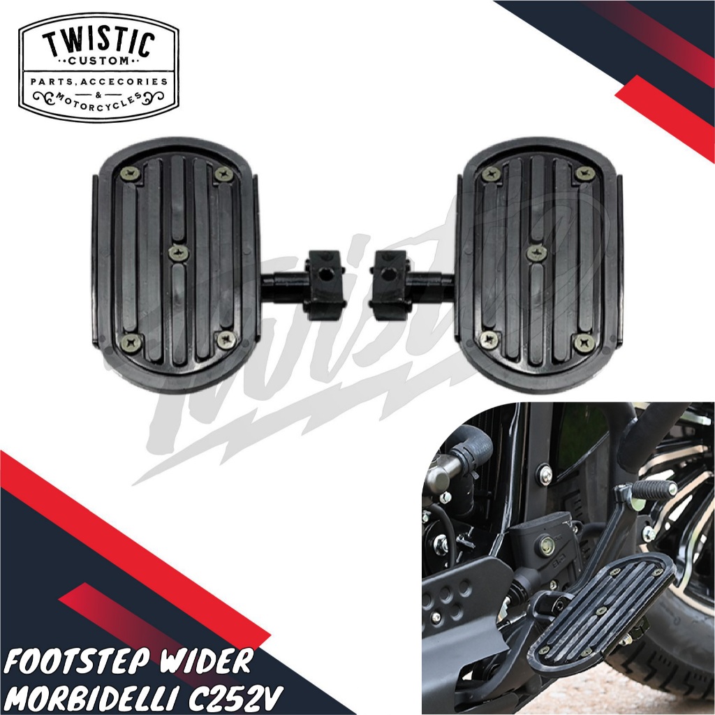 Footstep Foot Peg Pijakan Kaki Wider Lebar Motor Morbidelli C252V C252 C 252 V Bobber
