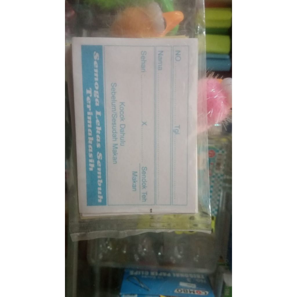 

eticket obat / sticker untuk obat=108 pcs