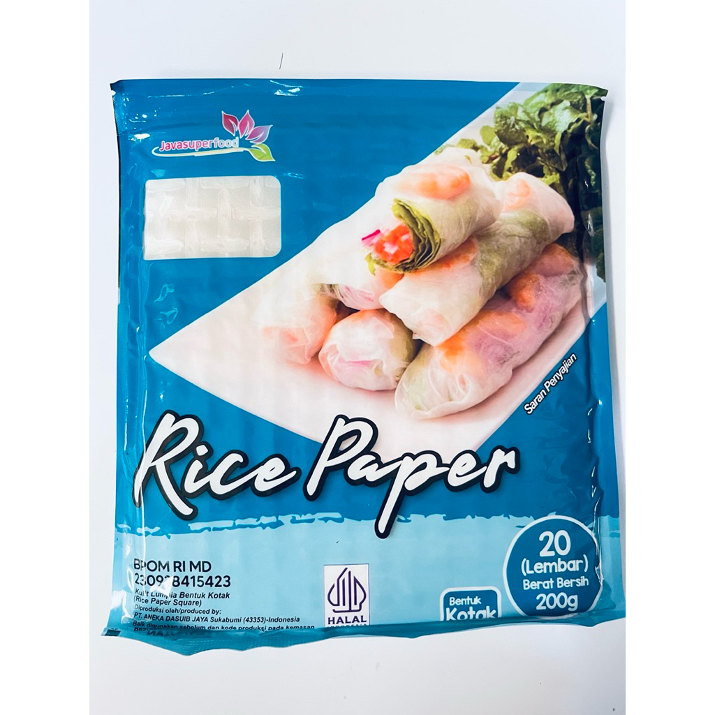 

Rice paper kotak 200gr isi 20 lembar