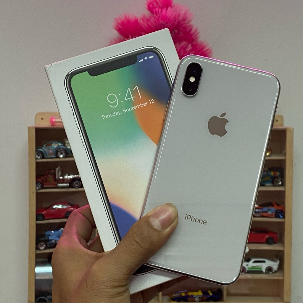 Iphone X 256gb silver second mulus