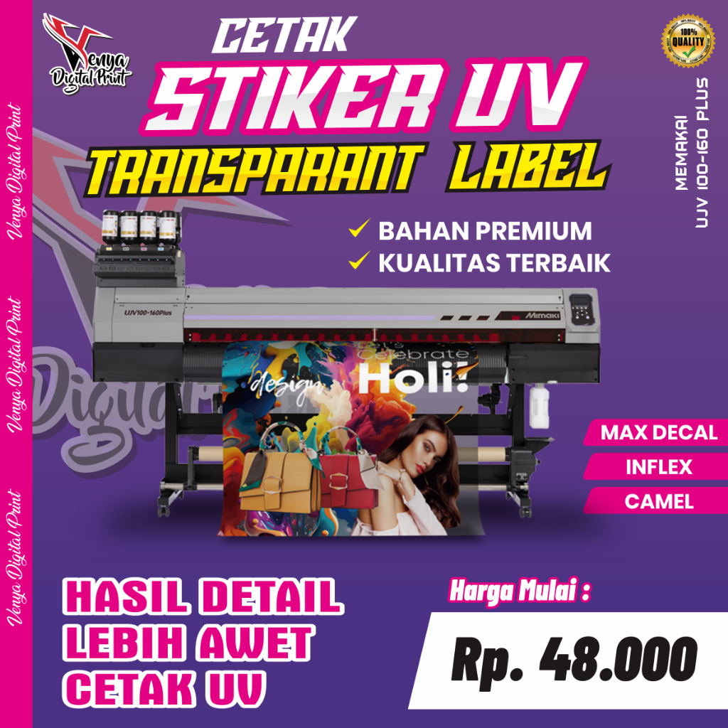 

Cetak UV JEPANG | TRANSPARANT | MAX DECAL | STIKER INFLEX | STIKER CAMEL Meteran Murah
