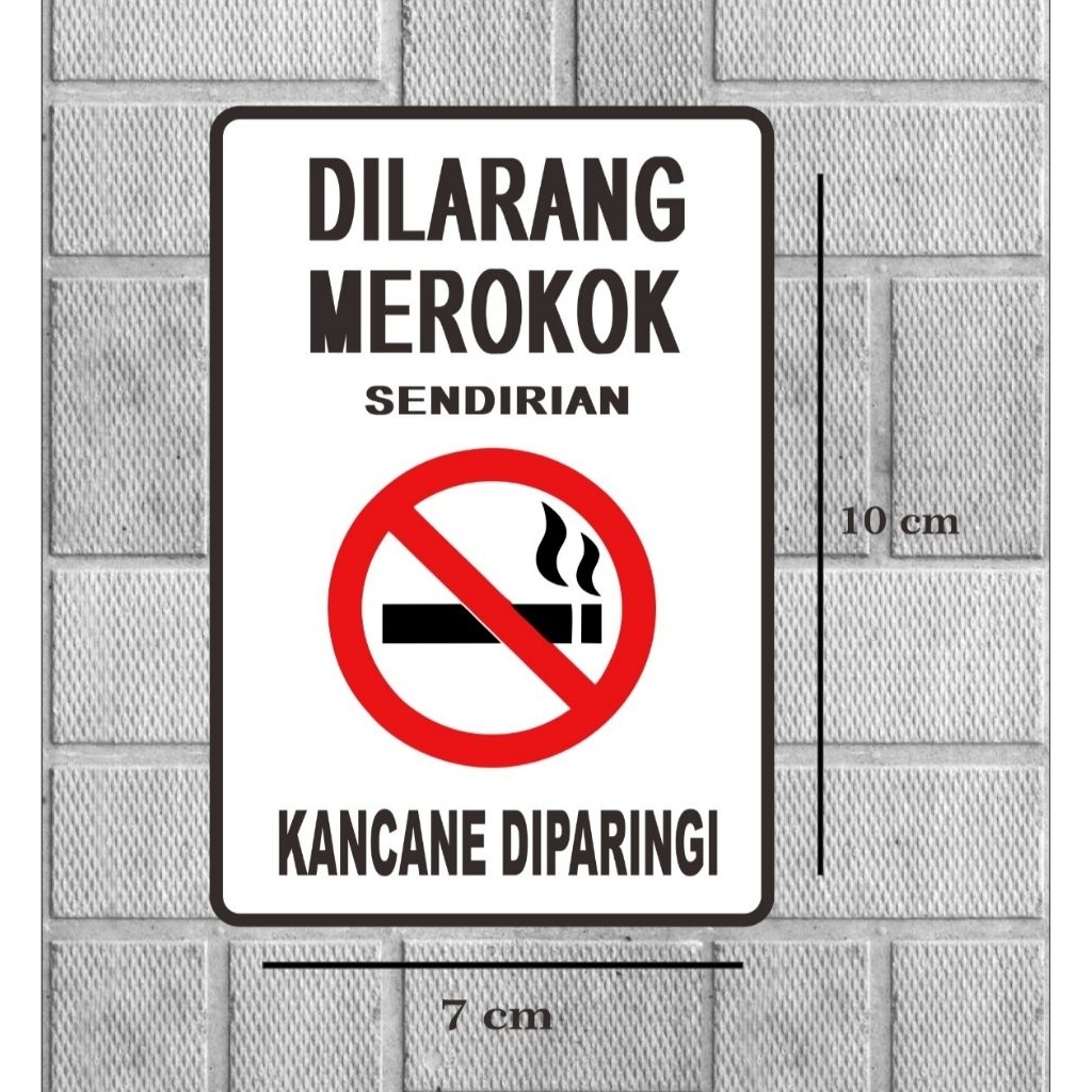 

Stiker Cutting Dilarang Merokok