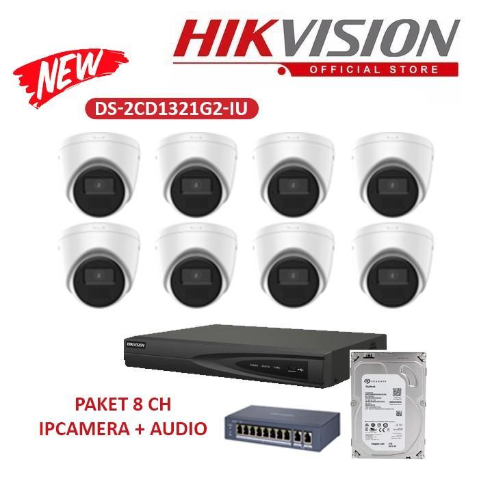PAKET IP CAMERA HIKVISION 8CH  2MP