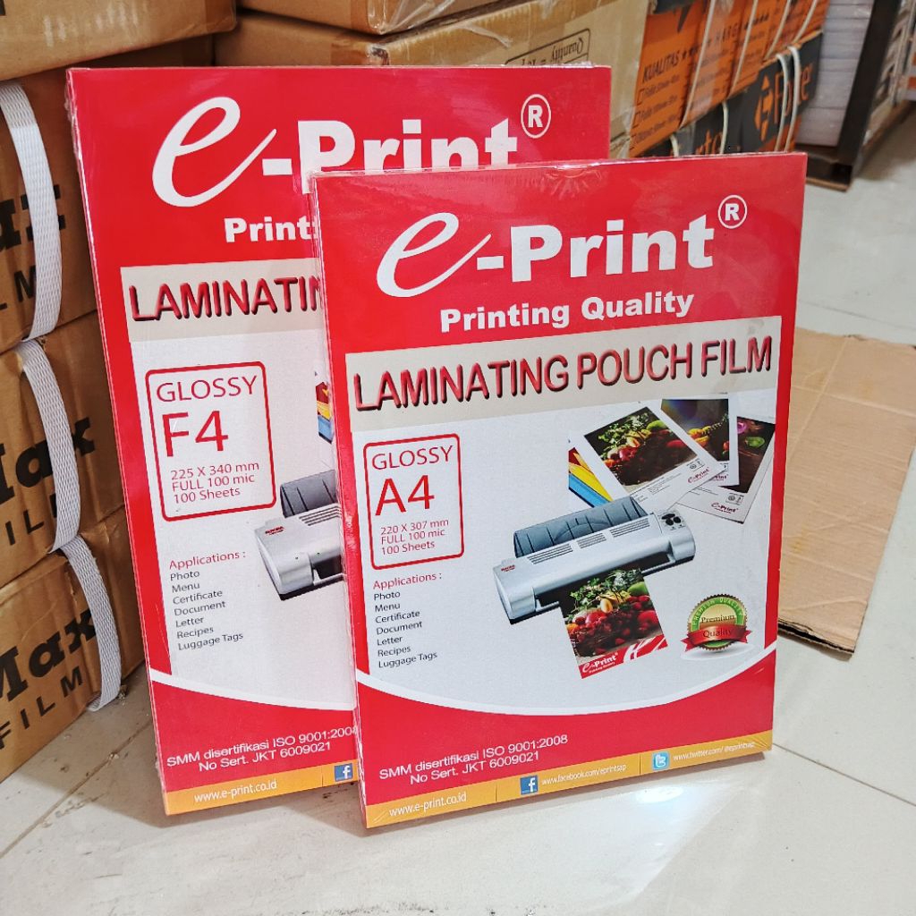 

20 Pcs Plastik Laminating 100 Micron Full Eprint MERAH
