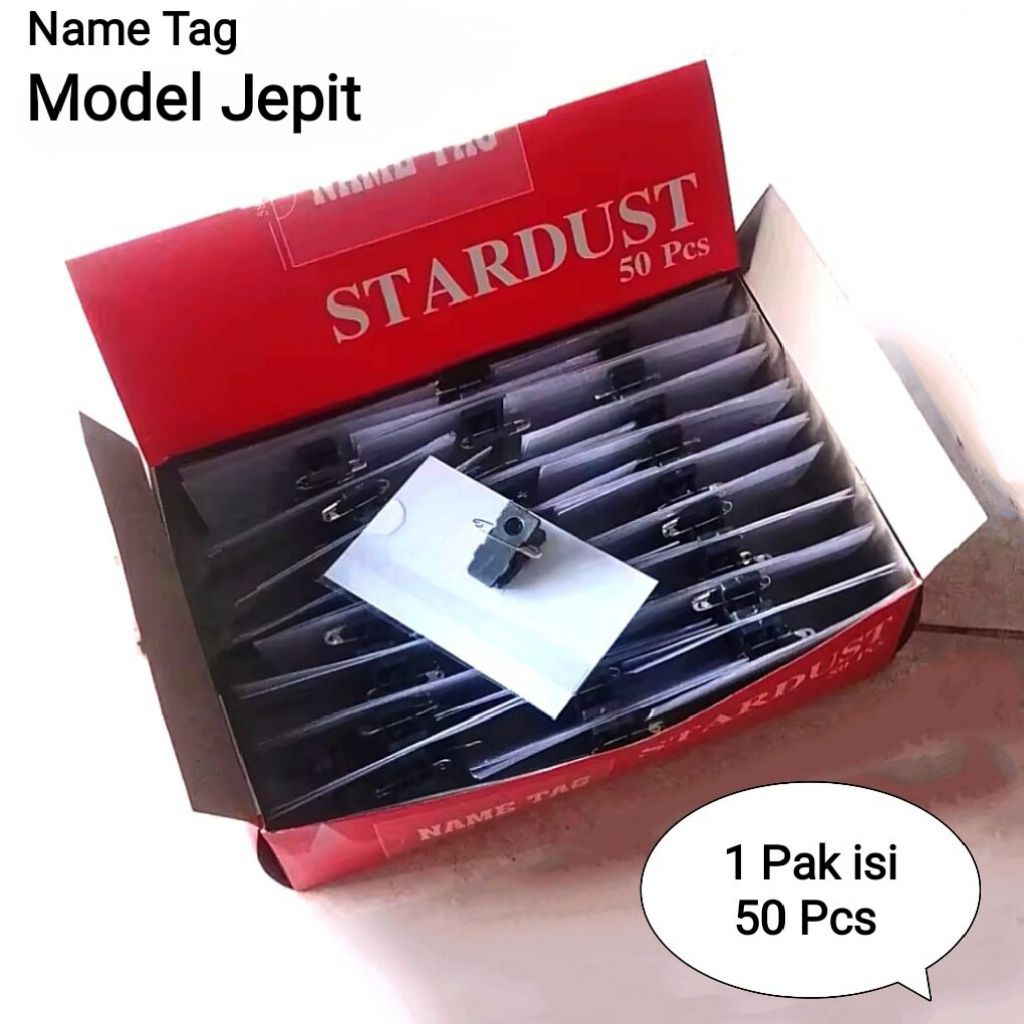 

1 Pak Name Tag Jepit Isi 50 Pcs ( Ukuran KTP )