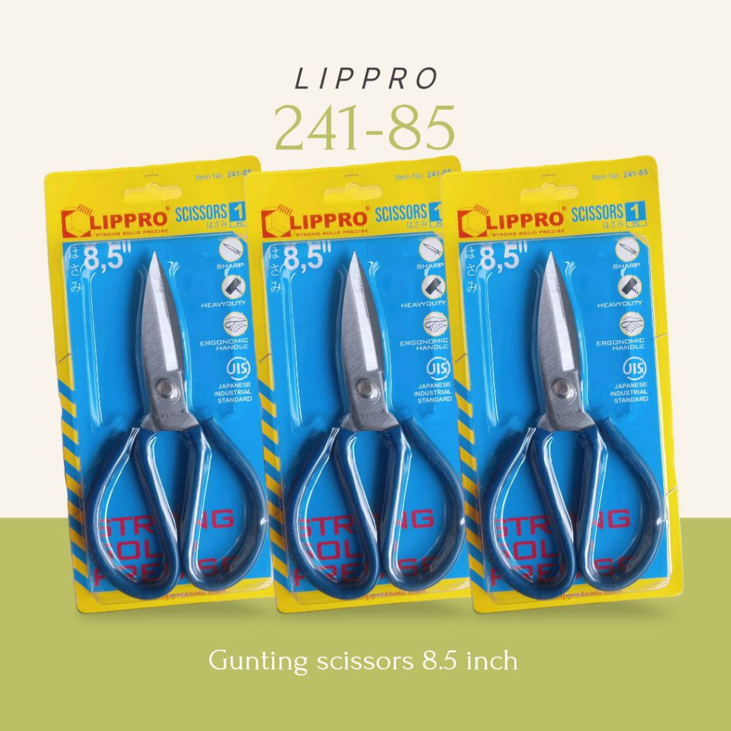 

Lippro gunting kodok 8.5" serbaguba alat poting bahan kain tailor seng scissor