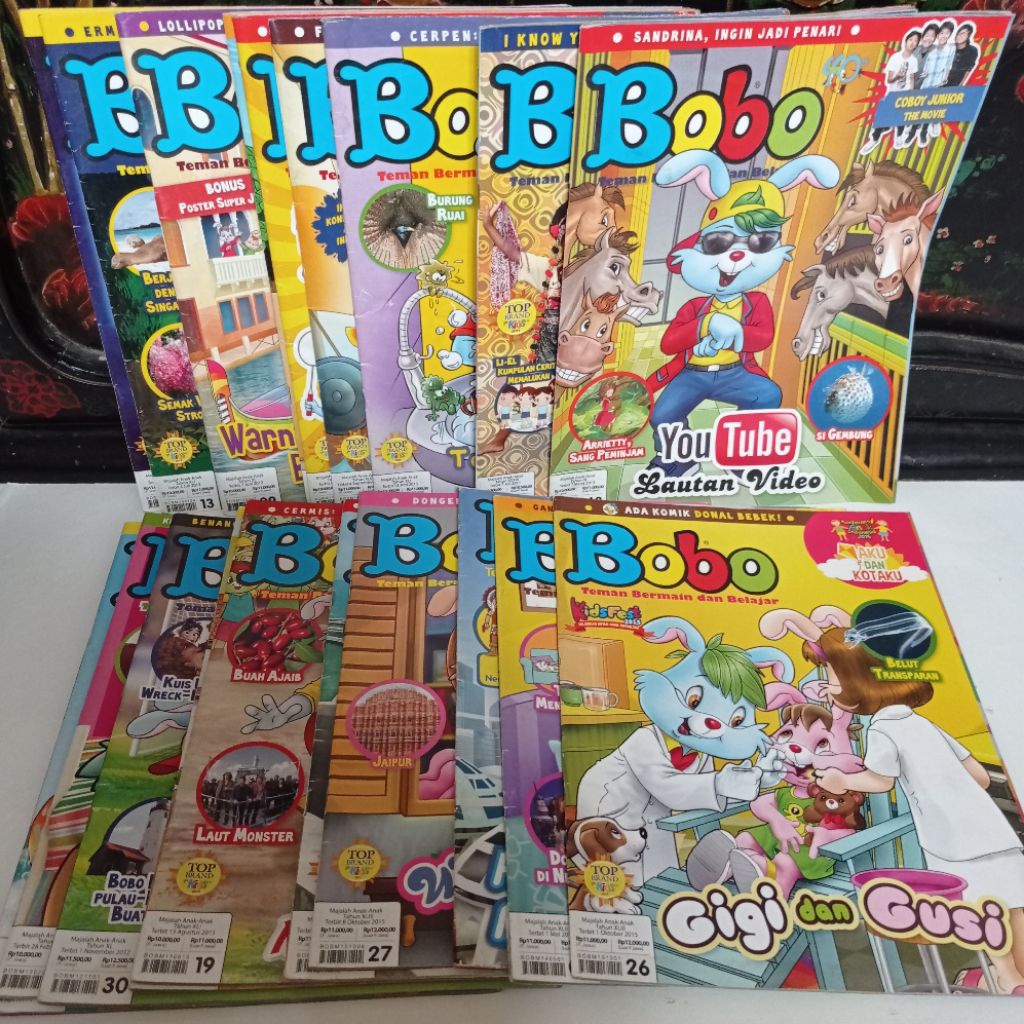majalah bobo bekas random / paket 10pcs 60.000