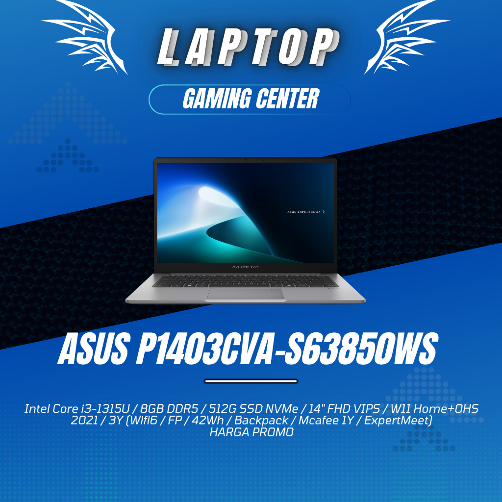 Asus ExpertBook P1 P1403CVA-S63850WS i3-1315U 8GB 512GB SSD W11 OHSO365/Asus ExpertBook IntelCore i3