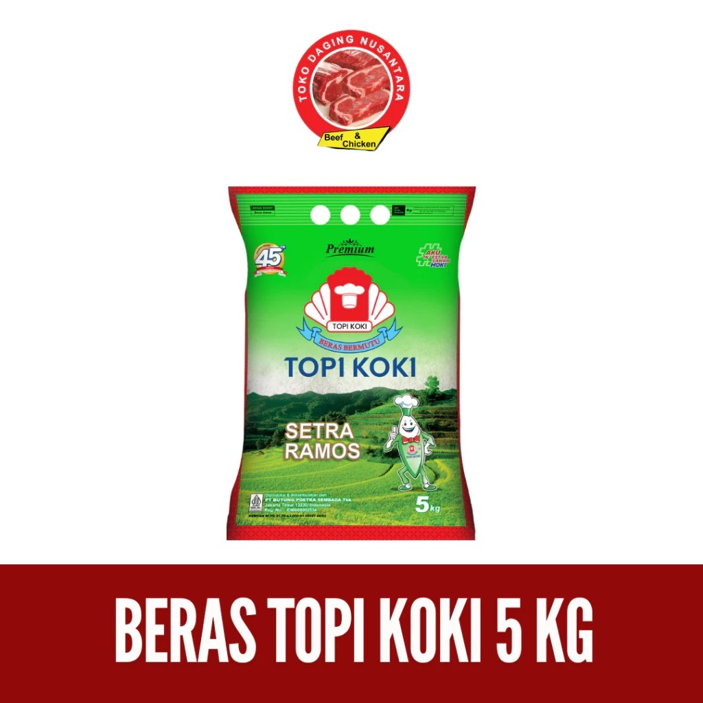 

BERAS TOPI KOKI SENTRA RAMOS 5 KG