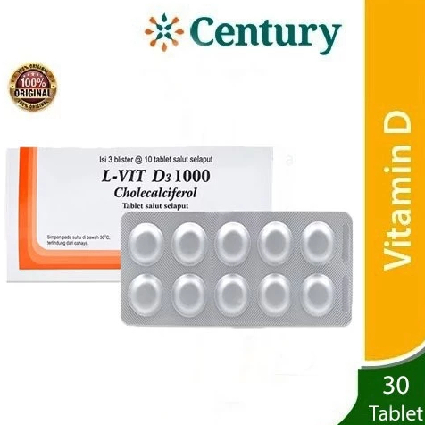 L-Vit D3 1000 IU 30 Tablets Vitamin D3