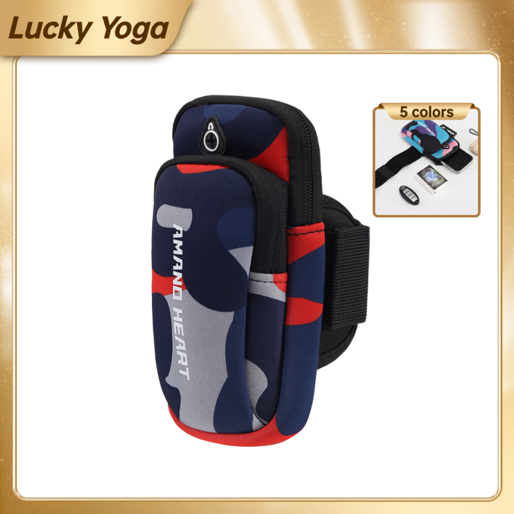 Tas olahraga kamuflase impor Adjustable Running Sport Armband Armbag Tas Lengan Lari Jogging Sepeda 
