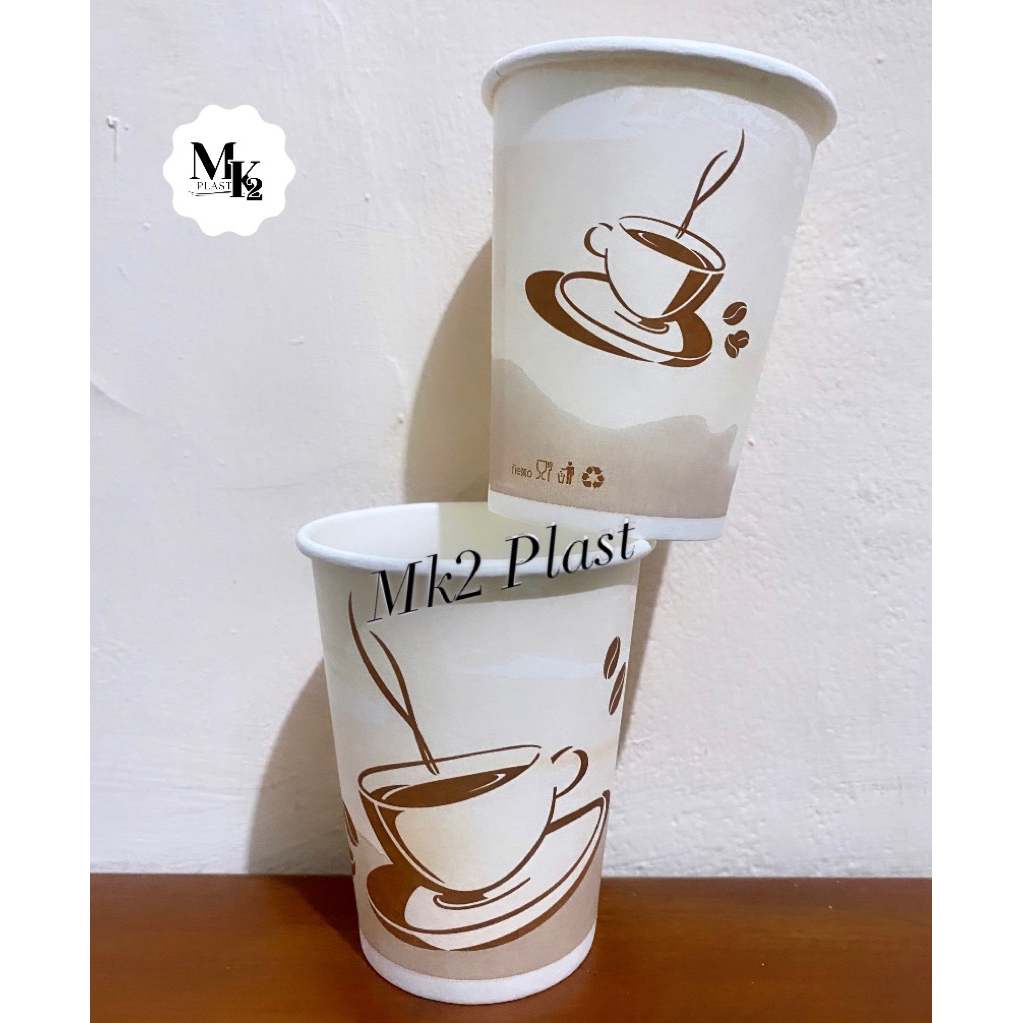 GELAS KERTAS MOTIF 9oz / Paper Cup Kraft Nesto 8oz / PAPER CUP MOTIF 9oz / PAPER CUP