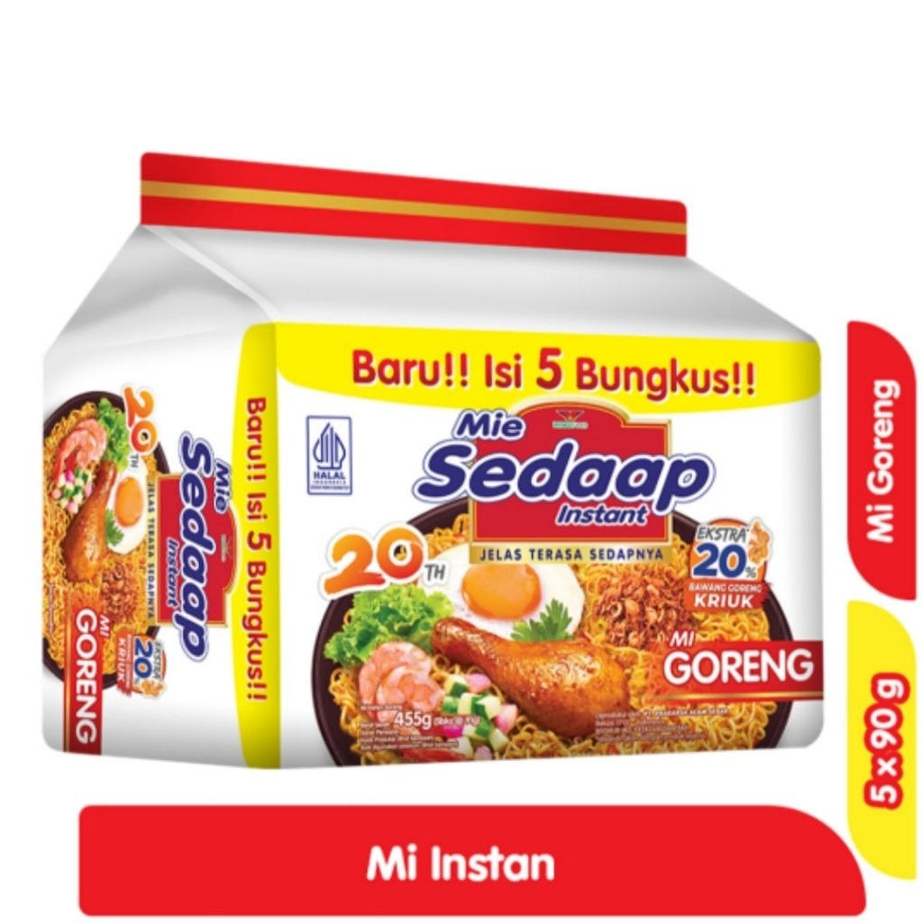 

Mie Sedaap mie instan goreng 5×90gr