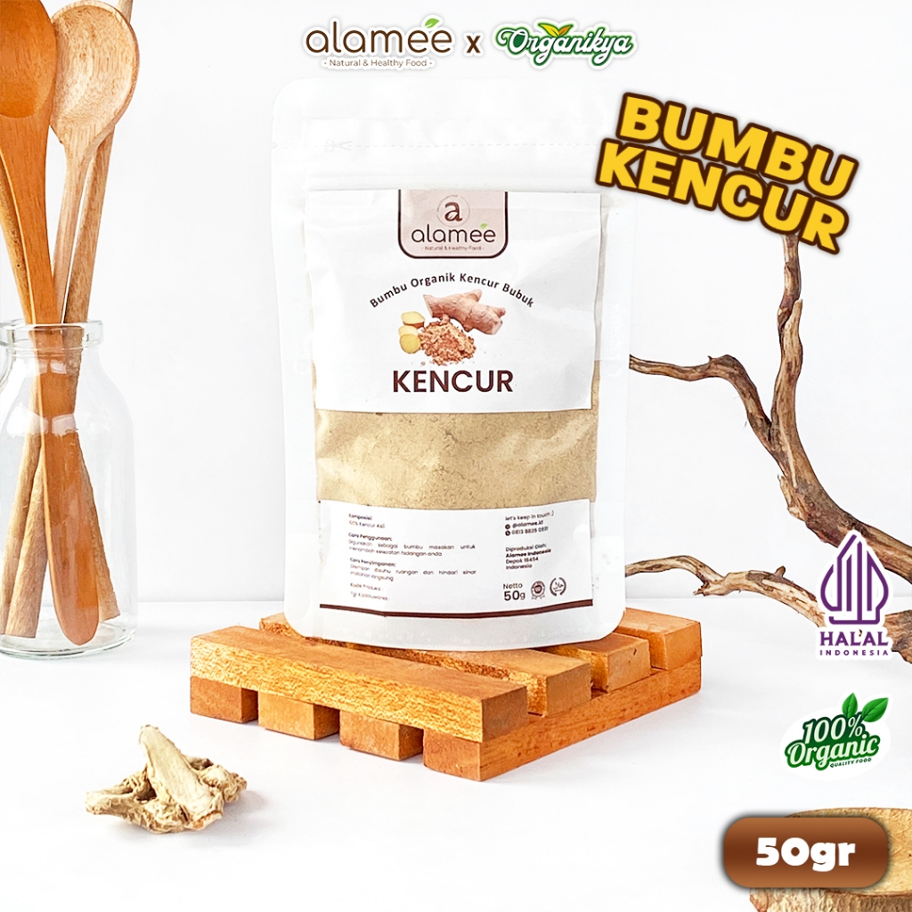 

ALAMEE Kencur Bubuk Bumbu Dapur Organik Murni Asli Tanpa Campuran Powder Spice 50g organikya