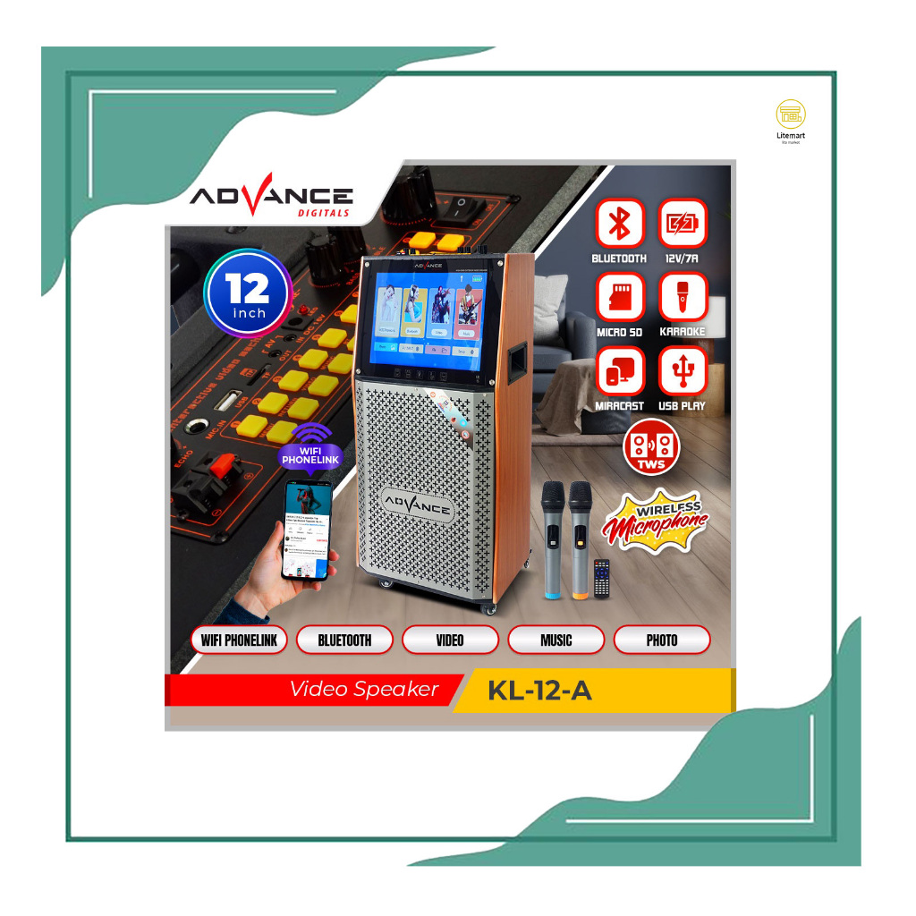 ADVANCE SPEAKER PORTABLE 12'' KL-12 A