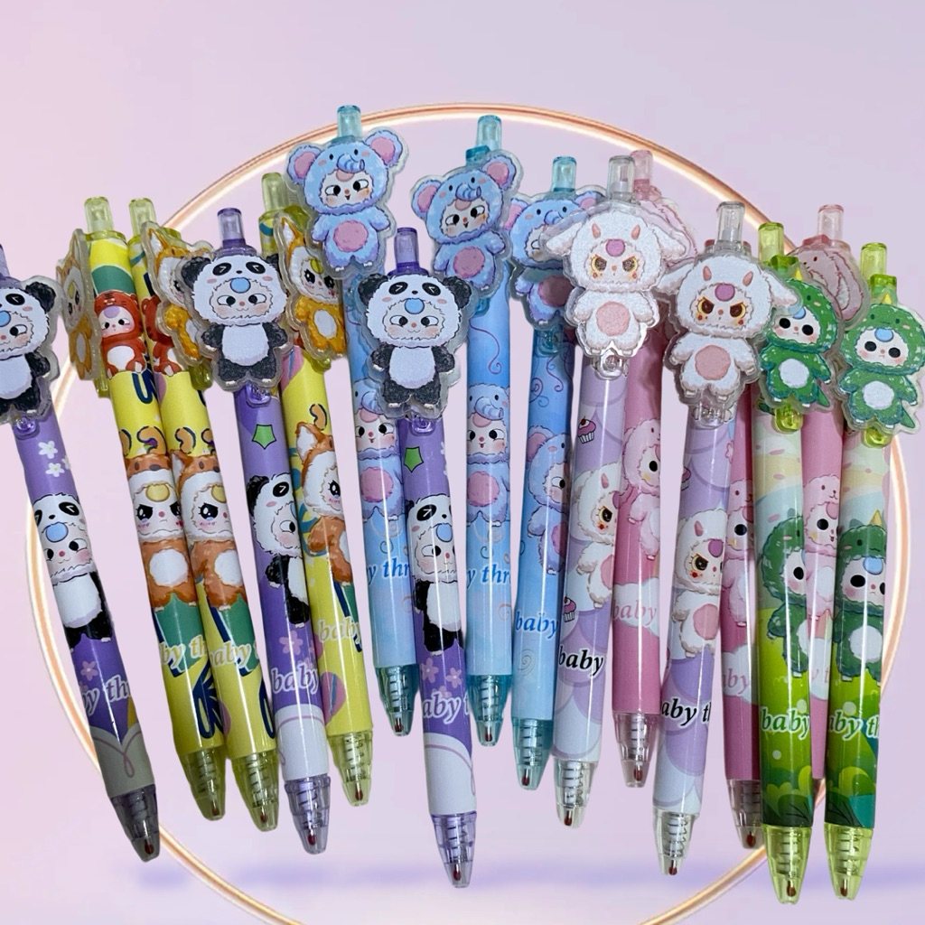 

Pulpen Gel Karakter 3pcs Baby Three| Pulpen Lucu Karakter Baby Three Gp-80068