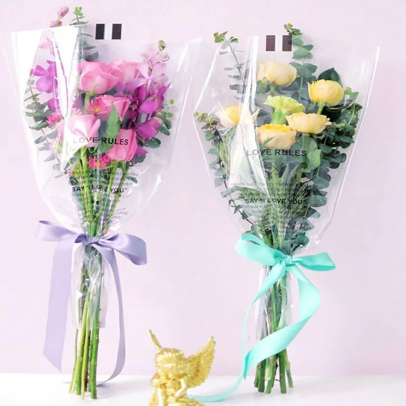 

[ 50 LEMBAR ] Plastik OPP bunga instan kertas buket bunga SF03