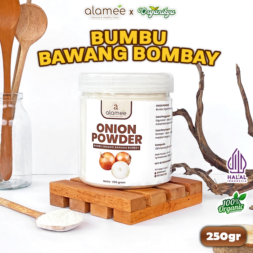 

Bumbu Bawang Bombay Bombai Bubuk Onion Powder Rempah Bubuk Dapur Organik Murni Asli TOPLES organikya