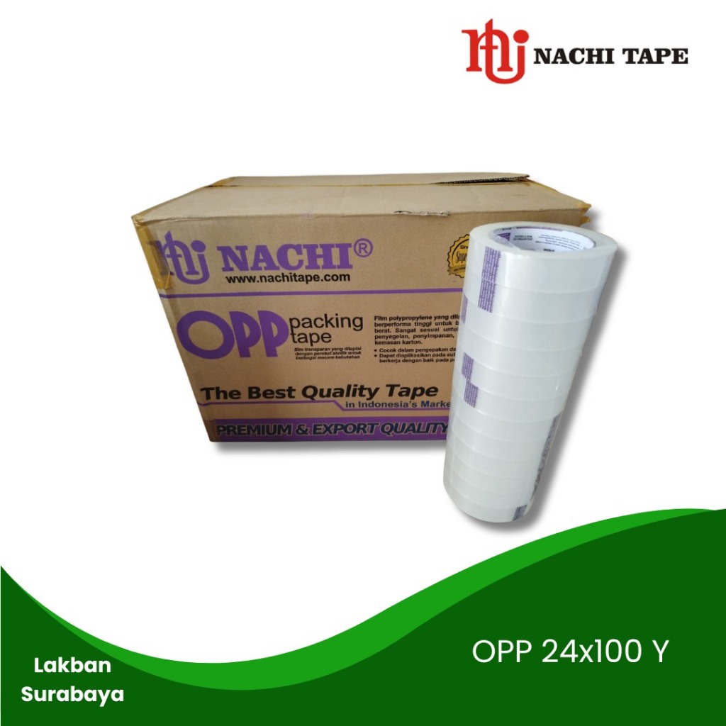 

Lakban Nachi OPP 1 inch / 24mm x 100Y
