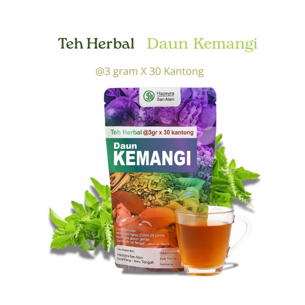 

teh herbal daun kemangi isi 30pcs