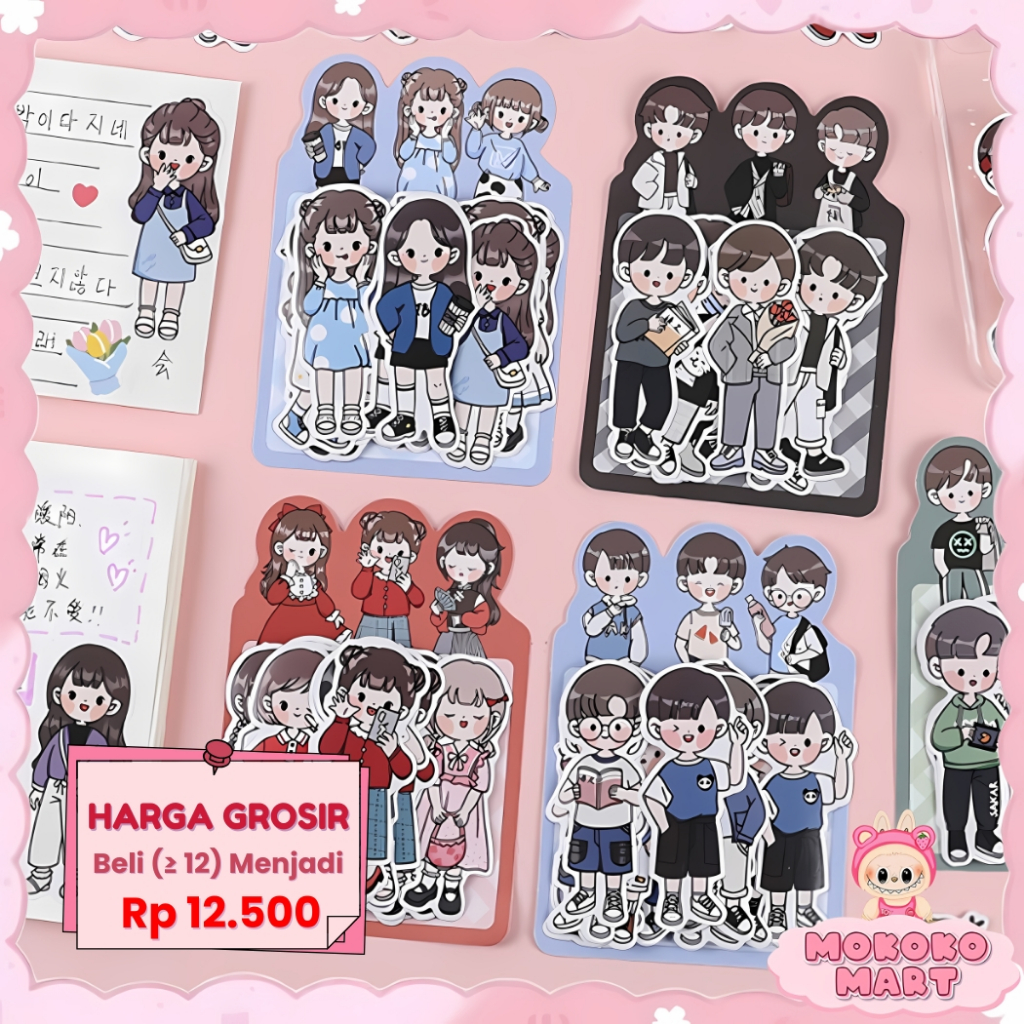 

MM 1 Pack Isi 20 Lembar Stiker Tumblr Karakter Sticker Aesthetic Style Fashion Boy Stiker - TLD25