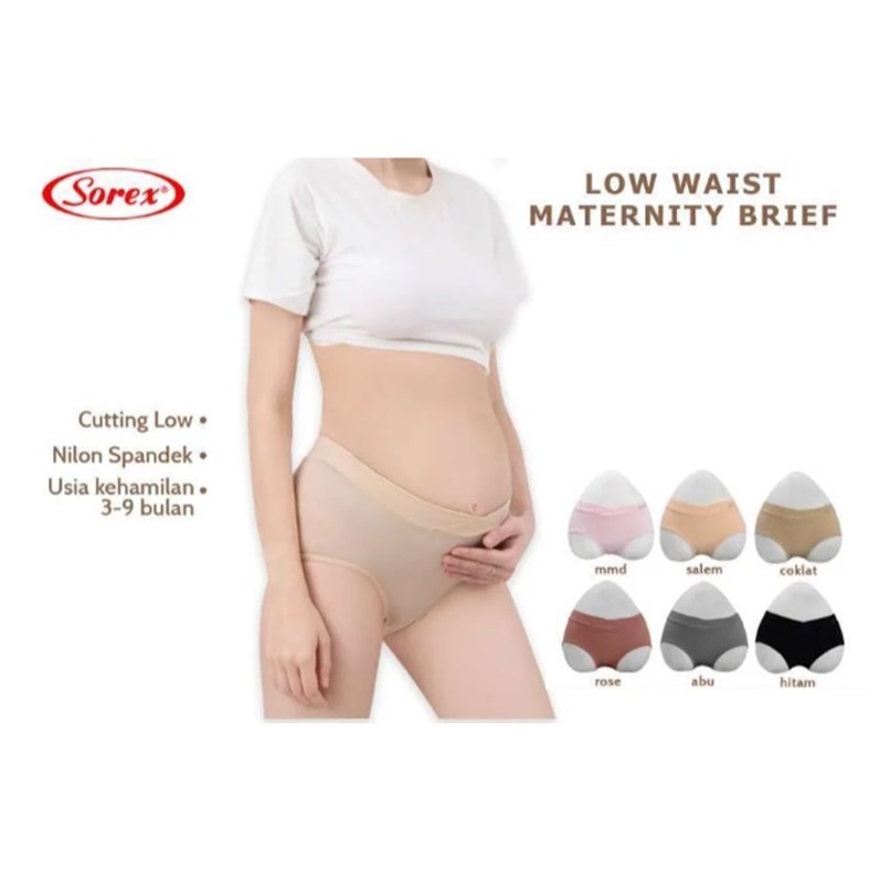 Celana Dalam Ibu Hamil Besar Model Low Waist Sorex Maternity Panty CD Ibu Bersalin